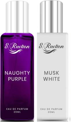 8Raction Naughty Purple+Musk White 20ml Combo-02 Eau de Parfum  -  40 ml
