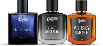BEARDO Black musk , wishky smoke and Dark Side EDP ml Perfume Set of 3 Pcs Eau de Parfum  -  300 ml