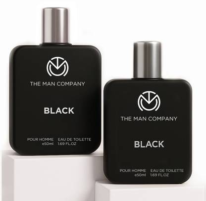 THE MAN COMPANY Black EDT Perfume For Men (Pack of 2, 50ml each) Long Lasting Perfume Body Spray Eau de Toilette  -  100 ml