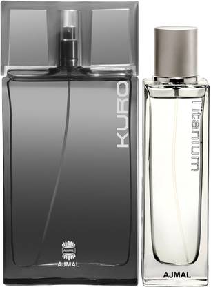 Ajmal Kuro EDP 90ml for Men and Titanium EDP 100ml for Men Eau de Parfum  -  190 ml