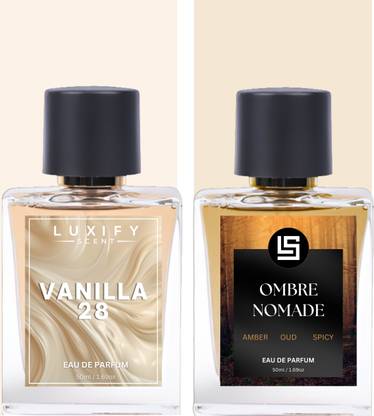 Luxify Scent Vanilla 28 & Ombre Nomade Combo | Pure Parfum | Luxury Gift | Extrait De Parfum  -  100 ml