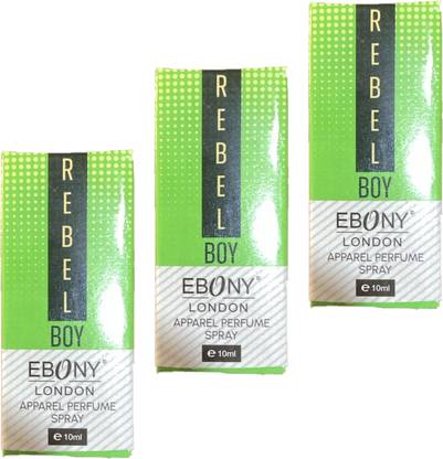 NG MART EBONY REBEL BOY PERFUME SPRAY FOR FRESH ORIENTAL FRAGNANCE PACK OF - 10ml x 3 Perfume  -  30 ml