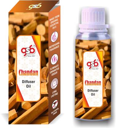 GANDHI SUGANDH BHANDAR Chandan Diffuser Oil | Long Lasting Aroma Oil | Alcohol Free Aroma Oil CHANDANDIFF100
