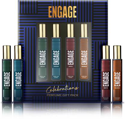 Engage Gift Set Celebrations Perfume Spray, Long Lasting Wedding Hamper by ITC (25mlx4) Perfume  -  100 ml