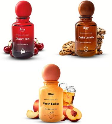 Blur India Smells Like Breakfast | Peach Sorbet + Cherry Tart + Cookie Crumble | Each 30ml Eau de Parfum  -  90 ml