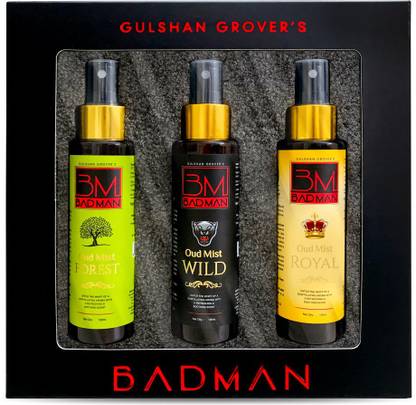 BADMAN Premium OUD Mist Spray Kit - OUD Mist Royal, OUD Mist Wild, OUD Mist Forest Body Mist  -  For Men