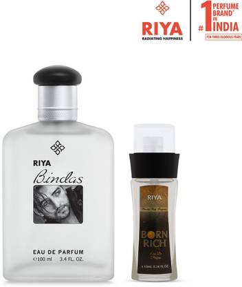 RIYA BINDAS Perfume 100 ML With 10 ML Born Rich | Combo of 2 | Woody Fragrance Eau de Parfum  -  110 ml