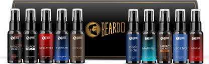 BEARDO Perfume Trial Kit | Gift Set for Men | Strong Long Lasting Fragrances |10 x 5 ml Eau de Parfum  -  50 ml