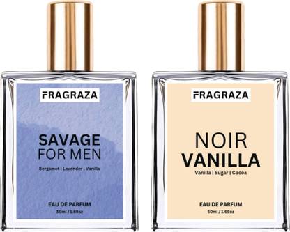 Fragraza Savage & Noir Vanilla Perfume Combo Inspired Fragrance | High Projection Lasting Eau de Parfum  -  100 ml