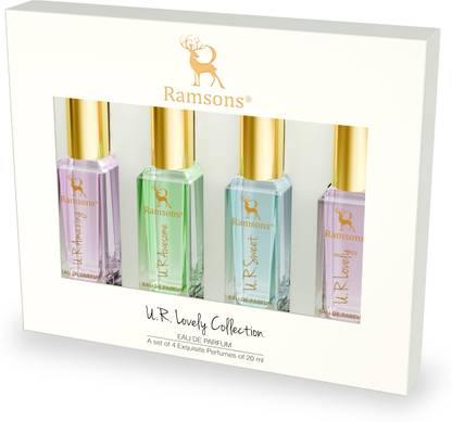 RAMSONS U. R. Lovely Exquisite Perfume Giftset Pack of 4 (20ml x 4) Eau de Parfum - 80 ml  (For Women)