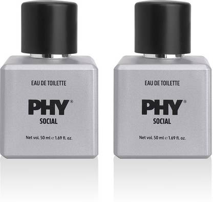 Phy Social EDT | Long lasting perfume Eau de Toilette - Pack of 2 Eau de Toilette  -  100 ml