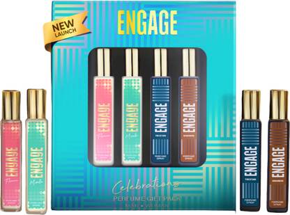 Engage Celebrations Perfume Gift Pack for Men & Women 25ml x4, Long Lasting, Gift Set Perfume  -  100 ml