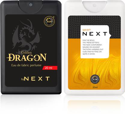 Next Care Pocket Perfume Why + Golden Dragon ( Pack of 2) Eau de Parfum  -  40 ml