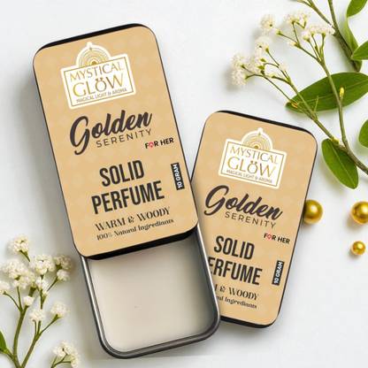 Mystical Glow GOLDEN SERENITY SOLID PERFUME FOR WOMEN | 10 GRAMS Extrait De Parfum  -  10 ml