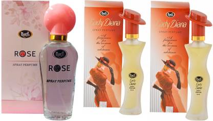 MONET 1 ROSE PERFUME & LADYDINA PERFUME ,30ML EACH, PACK OF 3. Perfume  -  90 ml