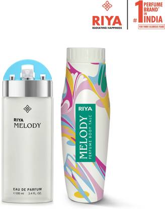 RIYA Melody Sea Green Perfume 100 ML & Melody Body Talc 100 Gram Eau de Parfum  -  200 ml