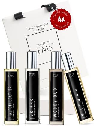 Em5 Combo Pack of 4 - Best of Men's Perfume Collection for Him 15 ml Each. Eau de Parfum - 60 ml