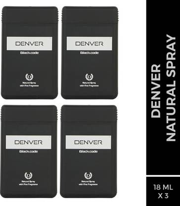 डेनवर Black.code Pocket Perfume (18 ml x 4) Eau de Parfum  -  72 ml