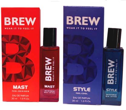 BREW 1 MAST , 1 STYLE PERFUME ,30 ML EACH , PACK OF 2 . Eau de Parfum  -  60 ml