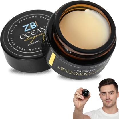ZB SOLIDS Solid Perfume Balm for Men, Vegan, Up to 12-Hours Long-lasting, 30G Eau de Cologne  -  30 ml