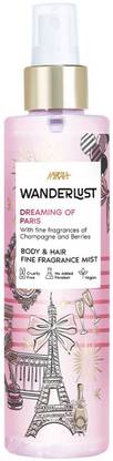 NYKAA Wanderlust Dreaming of Paris Fruity Body&Hair Fine Fragrance Mist (200ml) Perfume - 200 ml