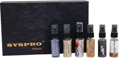 Syspro 555, Open Gold, Secret Love, Sukhed, Chocolate Combo Eau De Perfume (6ml each) | Perfume  -  30 ml