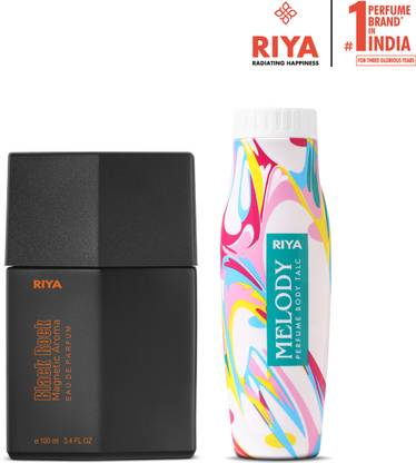 RIYA Black Rock Perfume 100 ML With Melody Body Talc 50 Gram Eau de Parfum  -  150 ml