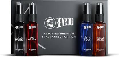 BEARDO Assorted Premium Perfume Gift Set for Men with Long Lasting Fragrances Pocket Perfume – For Men  (32 ml, Pack of 4) at Rs. 379