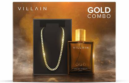 VILLAIN Gold Combo I OUD Eau De Parfum 100ml & 18k Micro Gold Plated Chain Eau de Parfum  -  100 ml