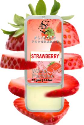 AL SARA FRAGRANCE Strawberry Solid Perfume | Long-Lasting 12g Non-Greasy Solid Perfume Eau de Cologne  -  12 ml
