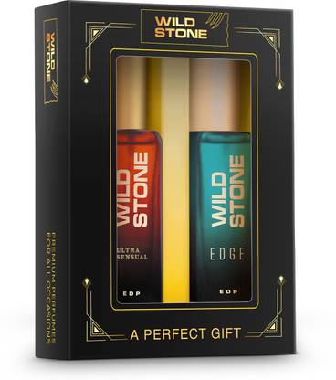 Wild Stone Premium Perfume Gift Set for Men- Ultra Sensual and Edge (20 ML Each) Eau de Parfum  -  40 ml