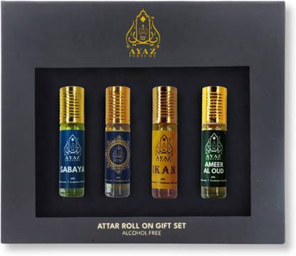 Ayaz Premium Long-Lasting Fresh Scent Personal Use Fragrance | Gift Pack - Set Of 4 Eau de Toilette  -  24 ml