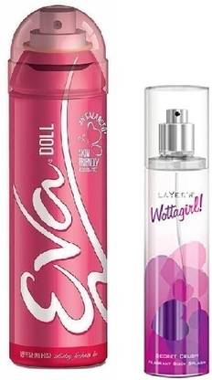 EVA DOLL 125ML AND SECRET CRUSH 60ML (PACK OF 2) Eau de Parfum  -  185 ml