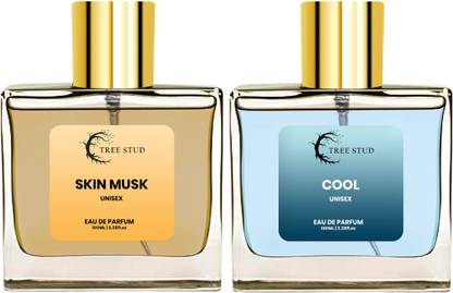 TREESTUD Skinmusk & Cool Unisex Perfume Gift Set 2x100ml Long Lasting EDP Fragrance Combo Eau de Parfum  -  200 ml