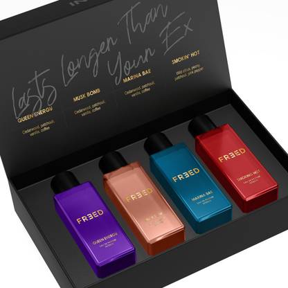 FREED Extra Perfume Box | Queen Energy, Smoking Hot, Musk Bomb & Marina Bae For Her Perfume  -  80 ml