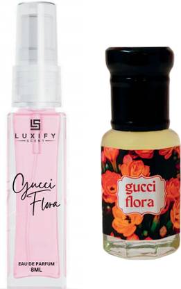 Luxify Scent Guci Flora Perfume & Attar Combo | Super long Lasting | Designer | Eau de Parfum  -  14 ml