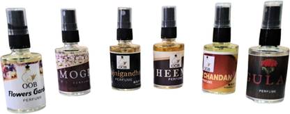 oob Mogra, Kesar Chandan, Gulab, Heena, Rajnigandha, Flowers Garden Pack of 6 Perfume  -  60 ml