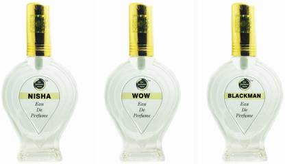 The perfume Store New NISHA WOW BLACKMAN Regular Pack of 3 Eau de Parfum  -  180 ml