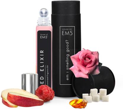 Em5 Red Elixir Roll On | Alcohol Free Concentrated Oil | Sweet Vanilla Fruity Perfume  -  10 ml