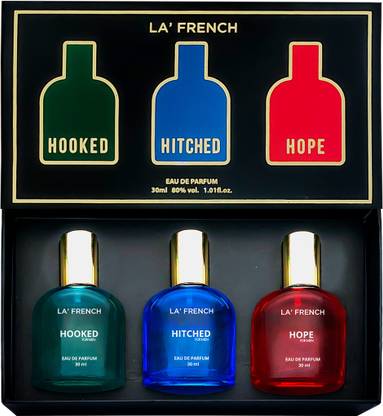 La French Perfume Gift Set Hooked | Hitched | Hope Long Lasting Fragrance Scent 30ML X 3 Eau de Parfum - 90 ml