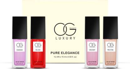 OG BEAUTY LUXURY Pure Elegance Perfume Pack of 4 | Pure Delight | Long Lasting Fragrance Eau de Parfum  -  60 ml
