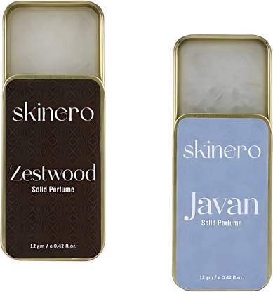 skinero Combo Pack of Alcohol Free Solid Perfumes | Zestwood & Javan for Men & Women | Eau de Cologne  -  24 ml