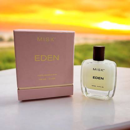 MISK Eden Water Perfume with a composition of Vanila, Musk & Green Apple Eau de Parfum  -  100 ml