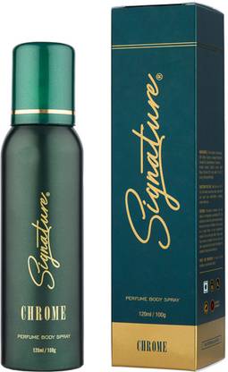 SIGNATURE Chrome No Gas Perfume Magnetic & Charismatic Premium Long lasting Fragrance Perfume  -  120 ml