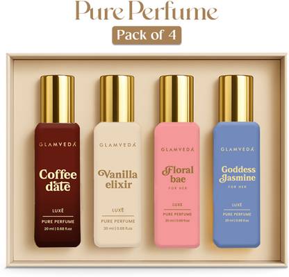GLAMVEDA Luxe Fragrance Vanity| Pure Perfume| luxury long lasting women gift set| Extrait De Parfum  -  80 ml