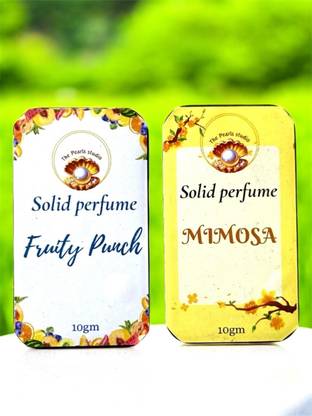 Thepearlsstudio Solid Perfume Pack of 2 | Fruity Punch & Mimosa | 2 x 10ml Eau de Cologne  -  20 ml