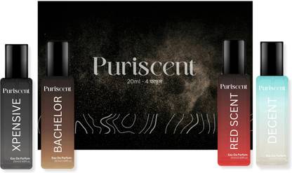 Puriscent Luxury & Long Lasting Perfume Gift Set -4X20ml XPENSIVE,BACHELOR,REDSCENT,DECENT Eau de Parfum - 80 ml