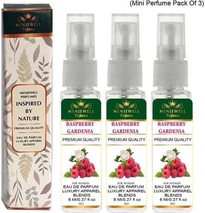 Menjewell Pack Of 3 Raspberry Gardenia Eau de Parfum  -  24 ml