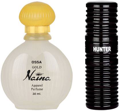 OSSA Gold Naina And Hunter Long Lasting Perfume With Fresh, Floral Notes (Pack of 2) Eau de Parfum - 60 ml
