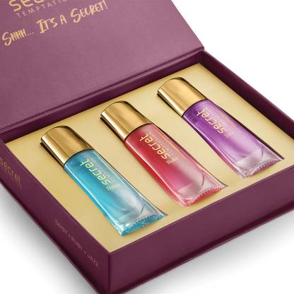 Secret Temptation Fragrance Gift Set With Ruby, Daisy, & Jazz (30ml each) Long Lasting Eau de Parfum  -  90 ml